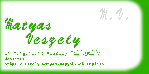 matyas veszely business card